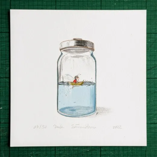 Gicléedruck mit Rand, signiert und nummeriert