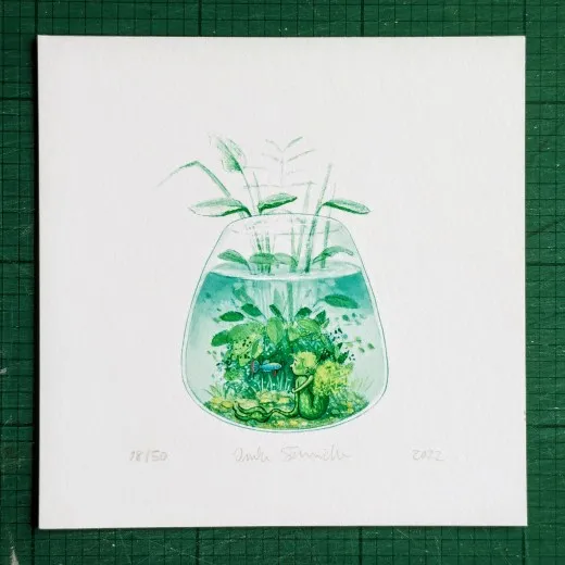 Gicléedruck mit Rand, signiert und nummeriert