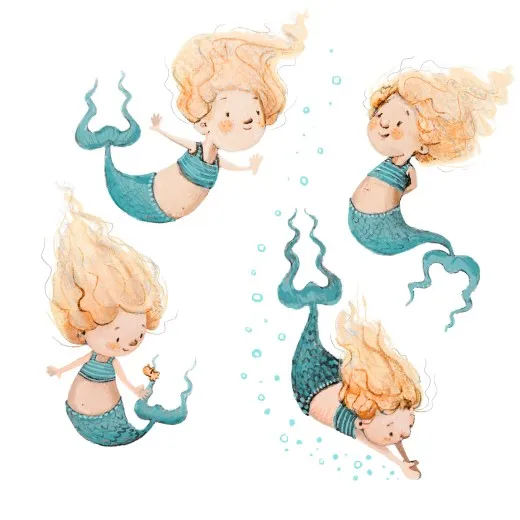 Mehrere kleine Nixen