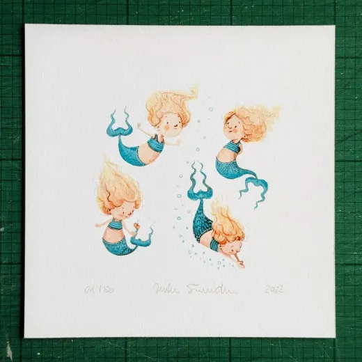 Gicléedruck mit Rand, signiert und nummeriert