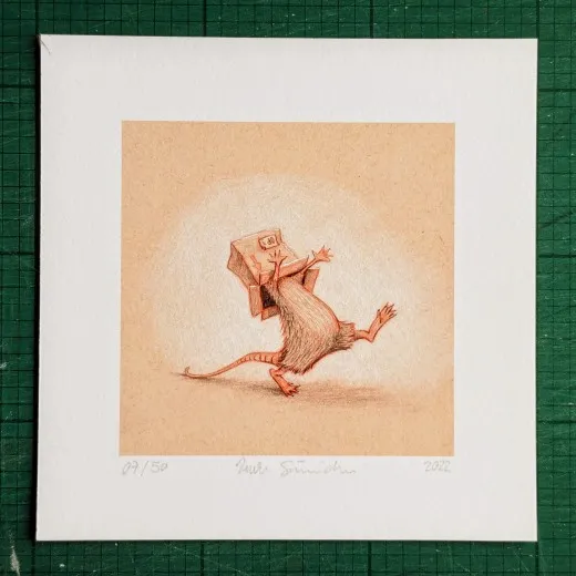 Gicléedruck mit Rand, signiert und nummeriert