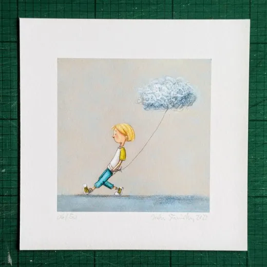 Gicléedruck mit Rand, signiert und nummeriert