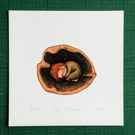 Gicléedruck mit Rand, signiert und nummeriert