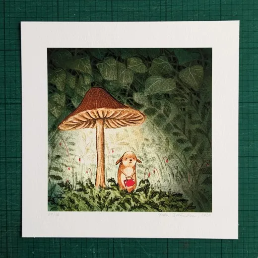 Gicléedruck mit Rand, signiert und nummeriert