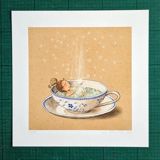 Gicléedruck mit Rand, signiert und nummeriert