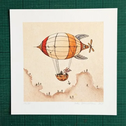 Gicléedruck mit Rand, signiert und nummeriert