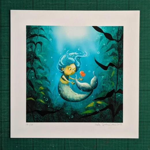 Gicléedruck mit Rand, signiert und nummeriert