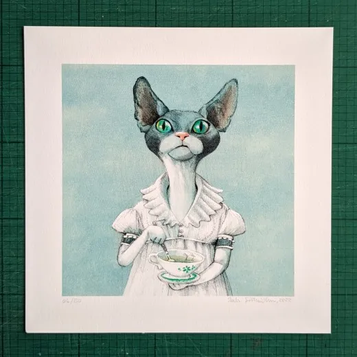 Giclée-Print mit Rand, signiert und nummeriert