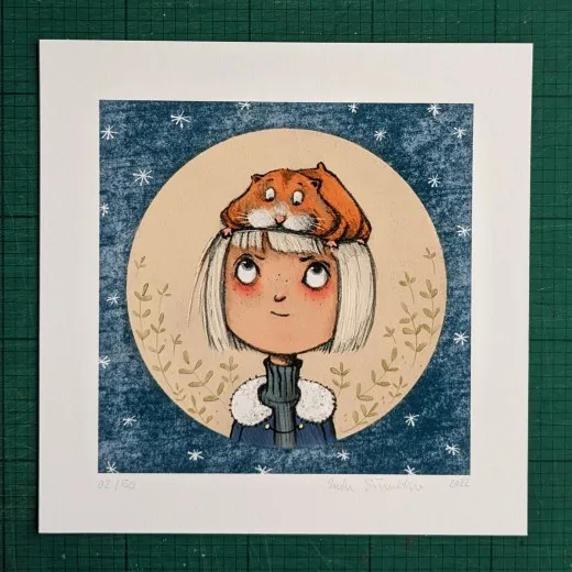 Gicléedruck mit Rand, signiert und nummeriert