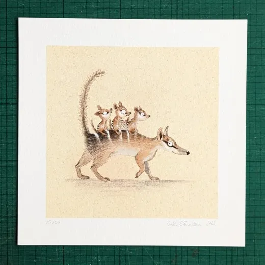 Gicléedruck mit Rand, signiert und nummeriert