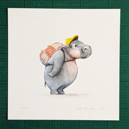 Giclée-Print mit Rand, signiert und nummeriert