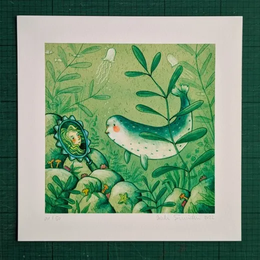 Giclée-Print mit Rand, signiert und nummeriert