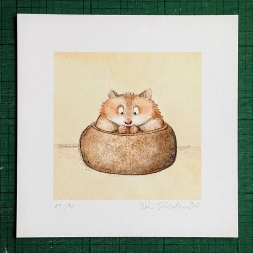 Gicléedruck mit Rand, signiert und nummeriert