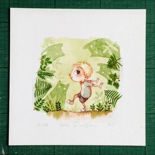 Gicléedruck mit Rand, signiert und nummeriert