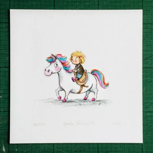 Gicléedruck mit Rand, signiert und nummeriert