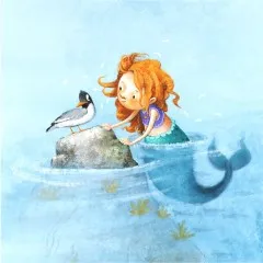 Meerjungfrau mit Möve